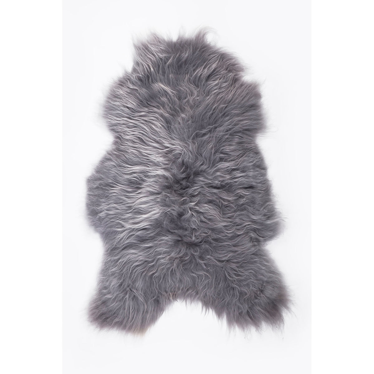 Icelandic Sheepskin Rug — XXL, 100% Genuine Long Wool - Storm