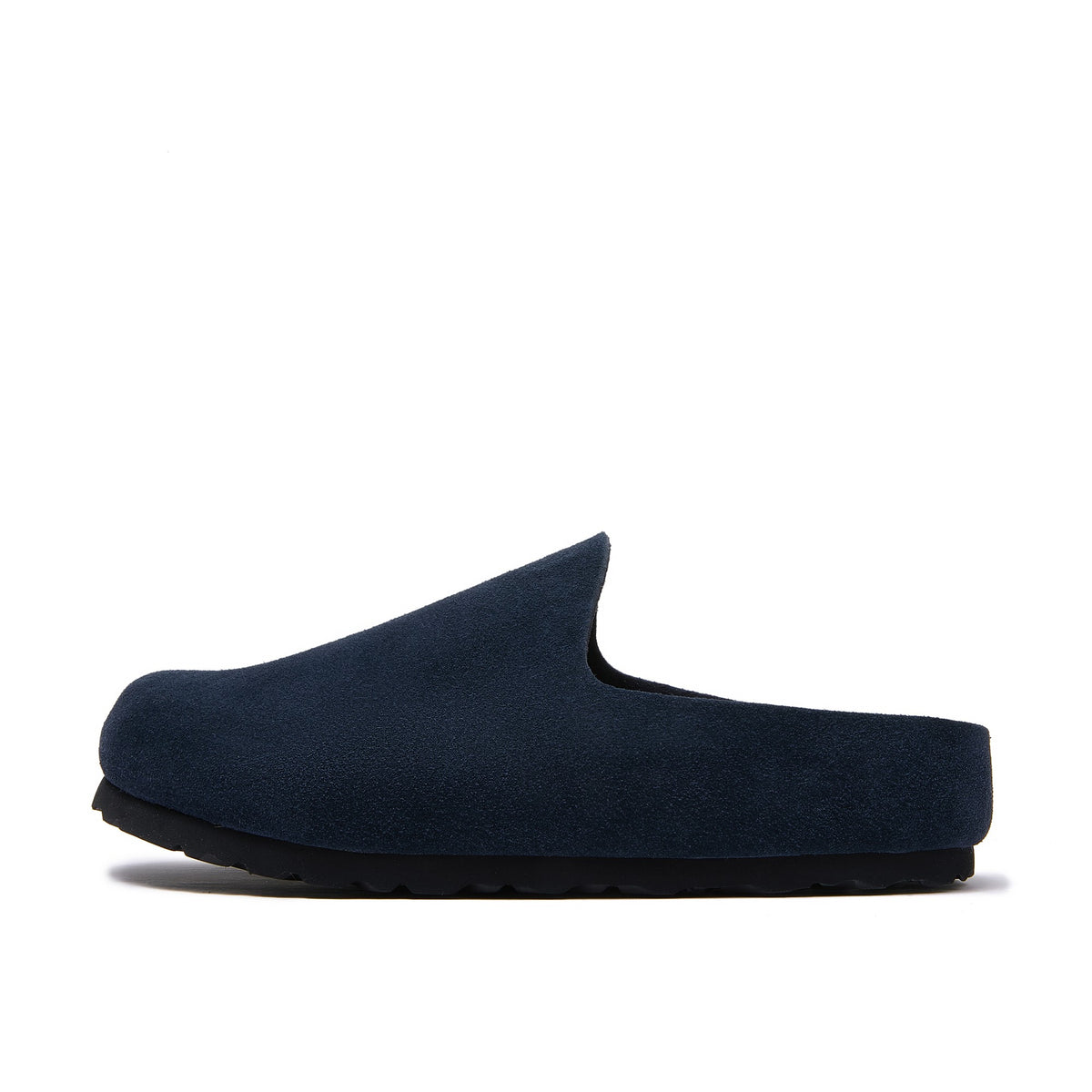 Jude — Open-Back Cork Clogs, Genuine Cow Suede, Unisex - Bluestone