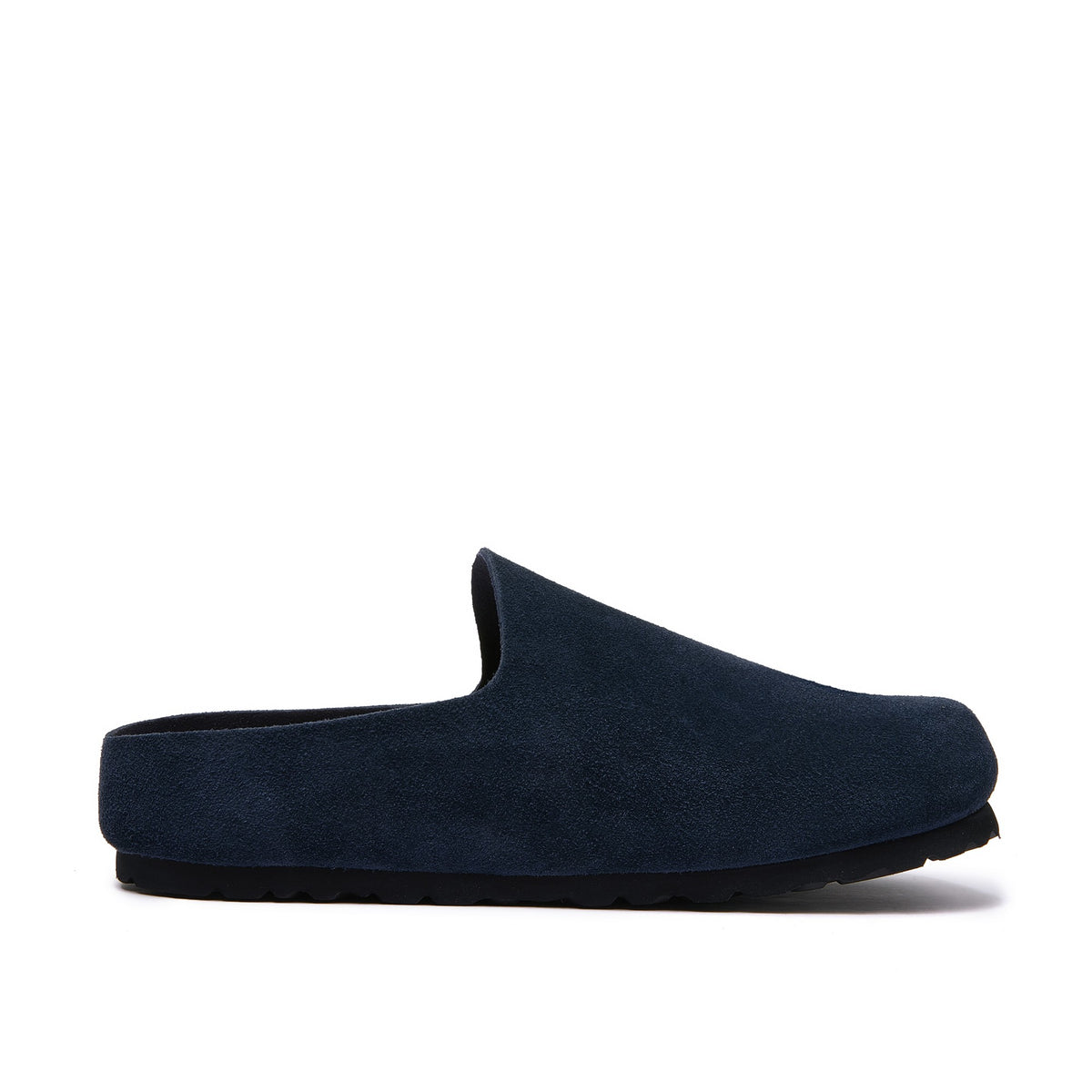 Jude — Open-Back Cork Clogs, Genuine Cow Suede, Unisex - Bluestone