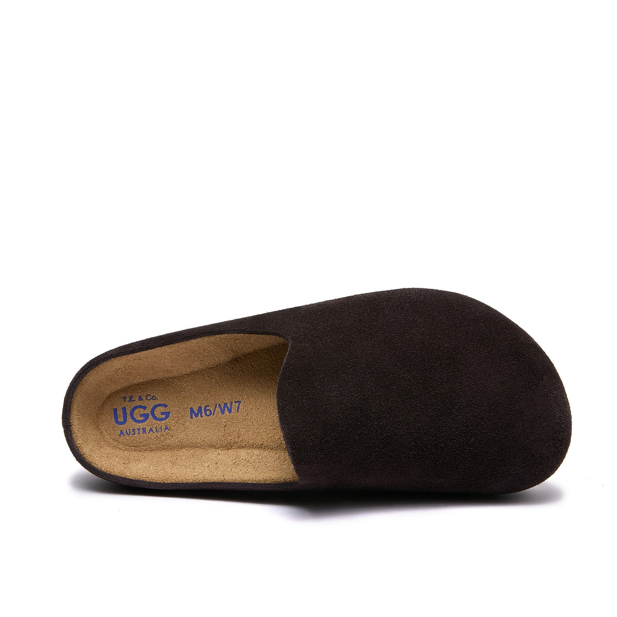 Jude — Open-Back Cork Clogs, Genuine Cow Suede, Unisex - Coffee