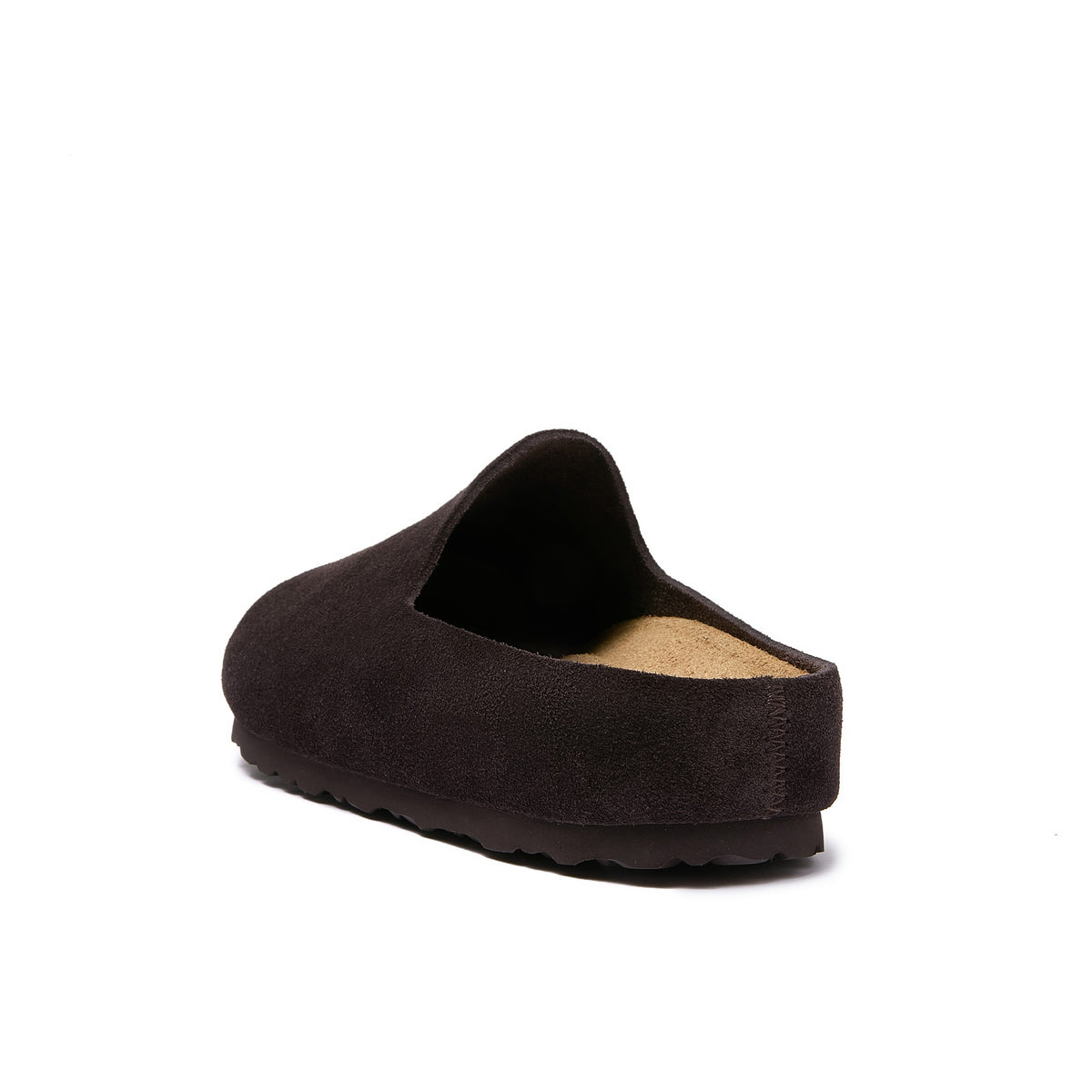 Jude — Open-Back Cork Clogs, Genuine Cow Suede, Unisex - Coffee