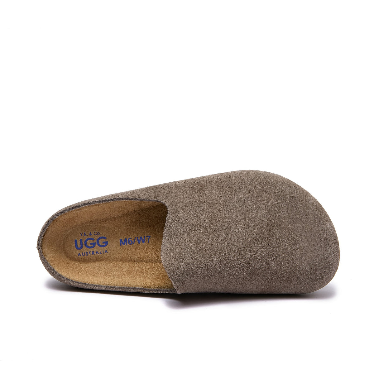 Jude — Open-Back Cork Clogs, Genuine Cow Suede, Unisex - Suede