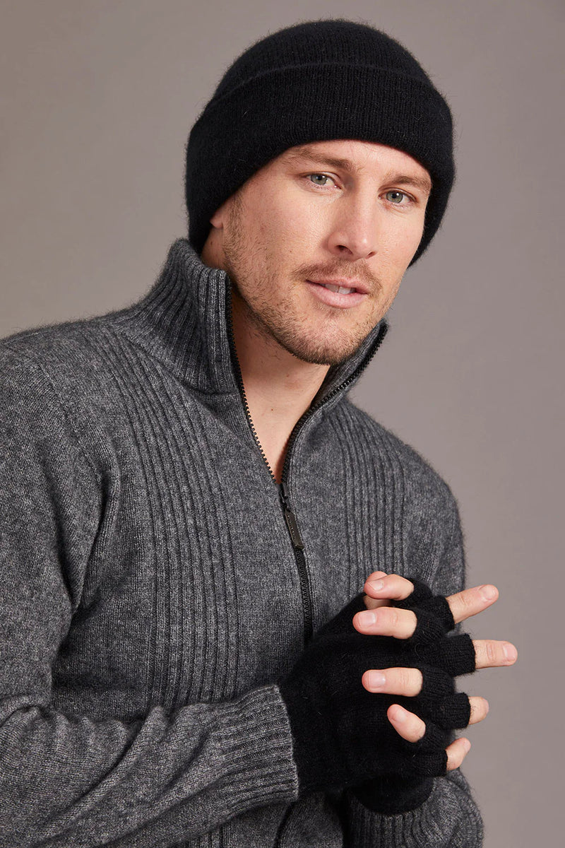 Possum Merino Wool Silk Open Finger Gloves - Made in New Zealand - Yellow Earth Australia