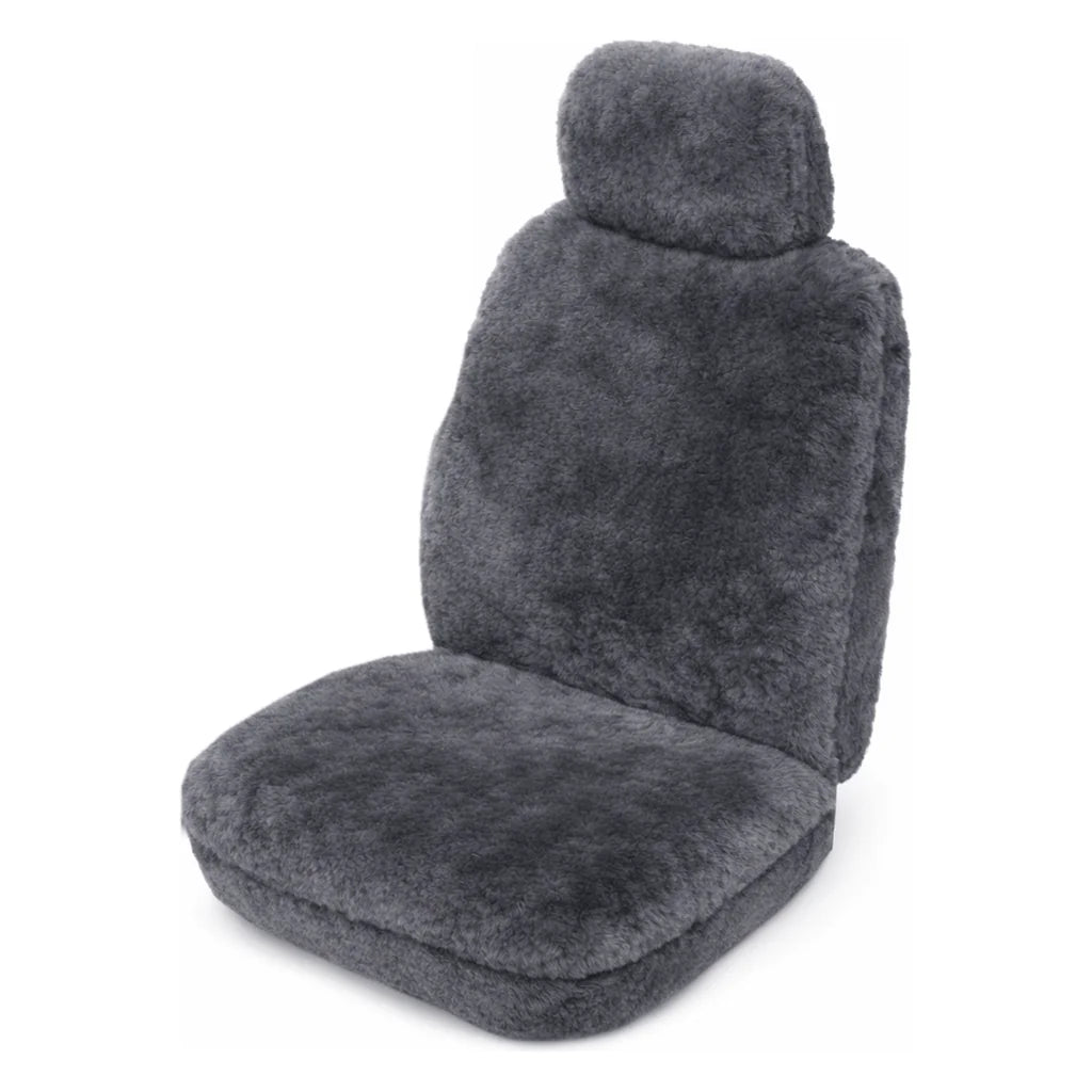 Australian Sheepskin Car Seat Covers – Airbag Safe (Single Seat Only) - Grey