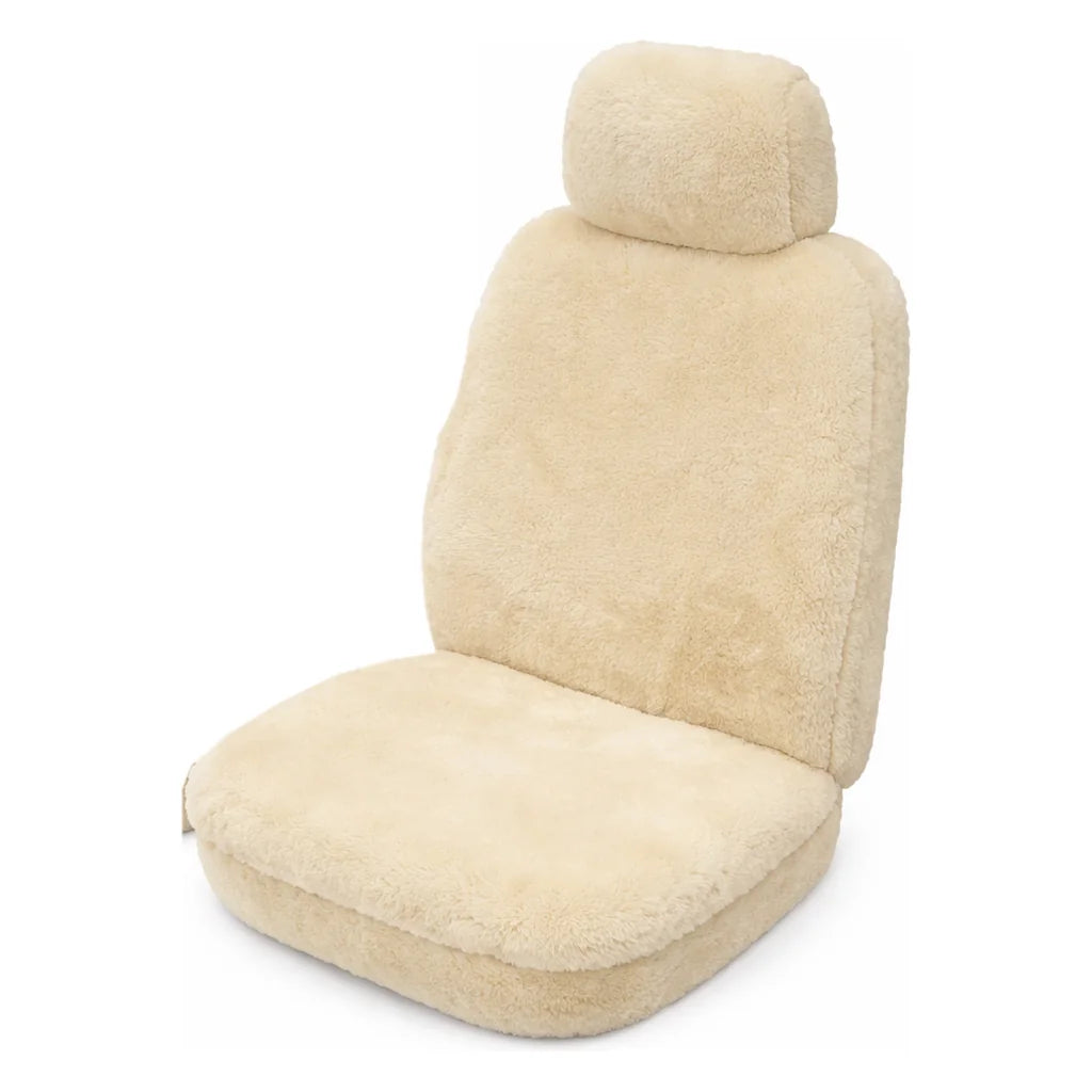 Australian Sheepskin Car Seat Covers – Airbag Safe (Single Seat Only) - Ivory
