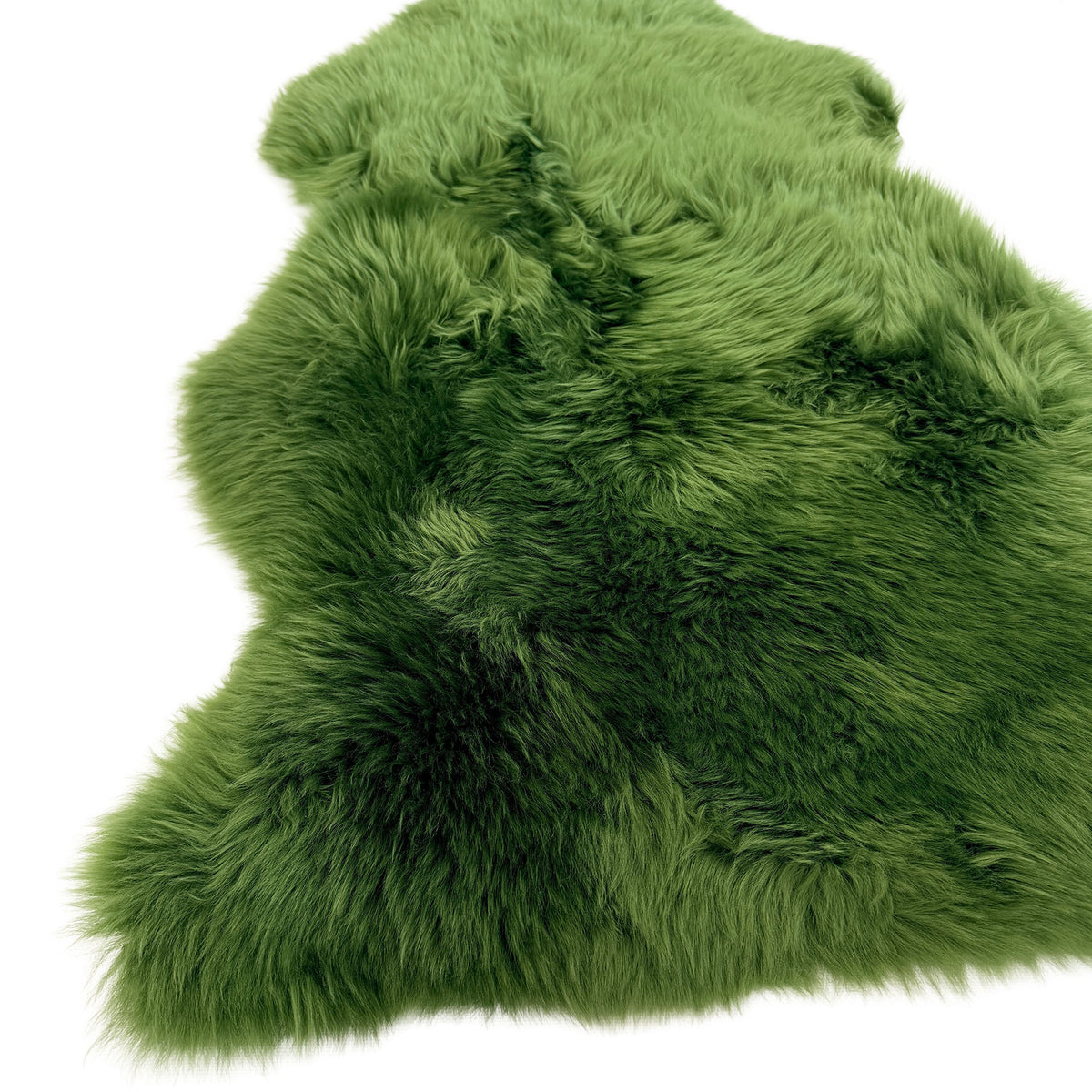 Sheepskin Rug — Forest Green (Limited Edition), Large, Long Wool Australian Merino