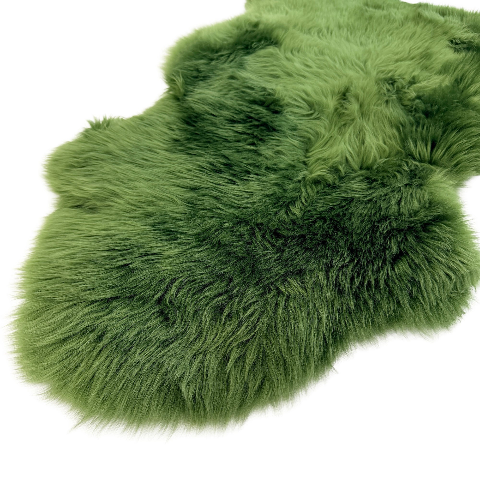 Sheepskin Rug — Forest Green (Limited Edition), Large, Long Wool Australian Merino