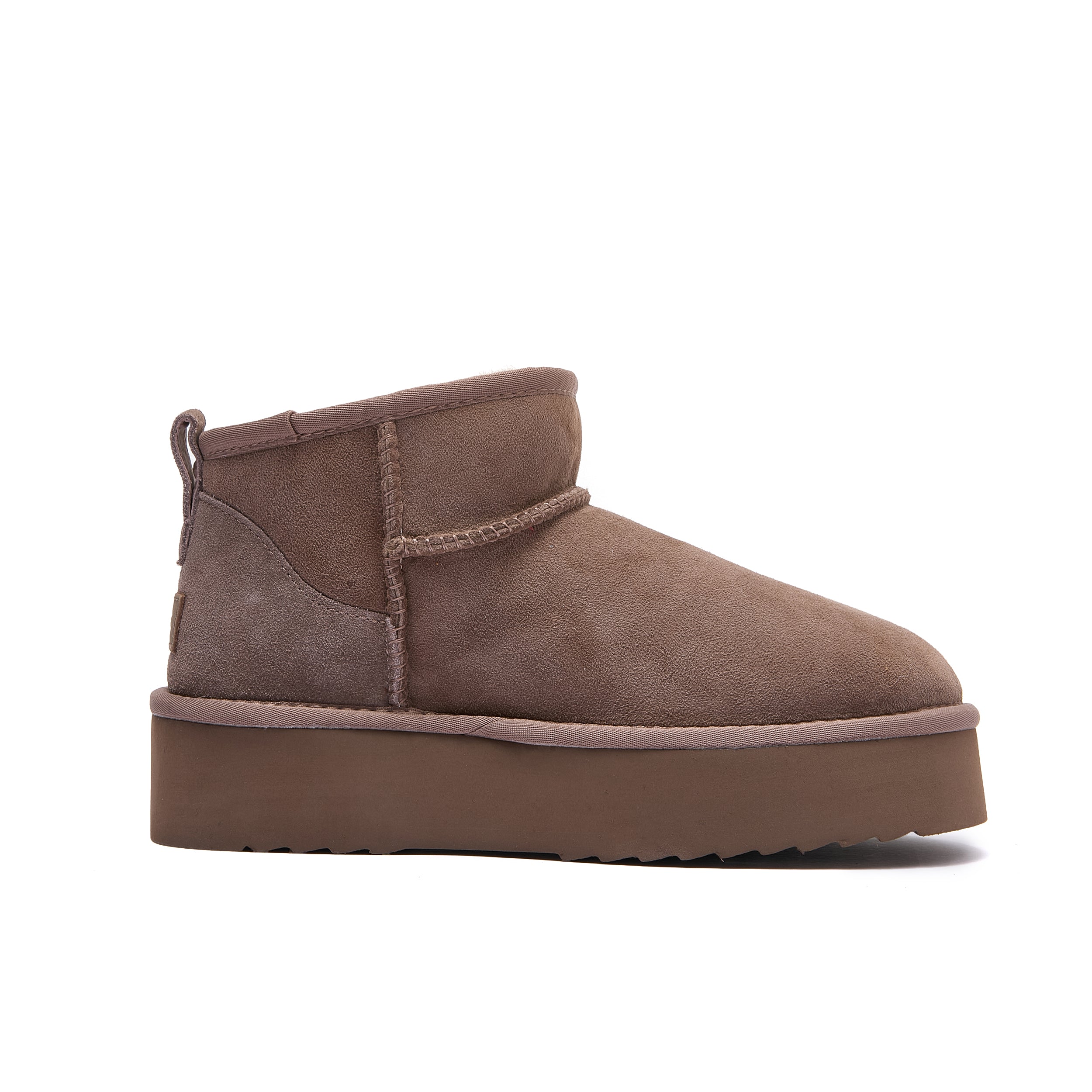 Classic Ultra Mini Platform Ugg - 4cm High Platform Short Boot - Mushroom - 100% A-Grade Double Face Australian Sheepskin