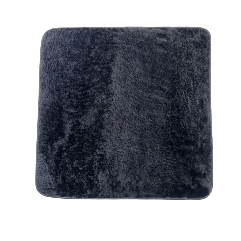 Black Square Sheepskin Mat – 57 x 57 cm – Australian Merino Sheepskin [Clearance]