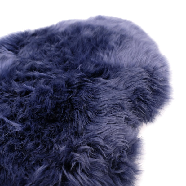 Blue - XXL - Long Wool Sheepkin Rug - Australian Merino Sheepskin