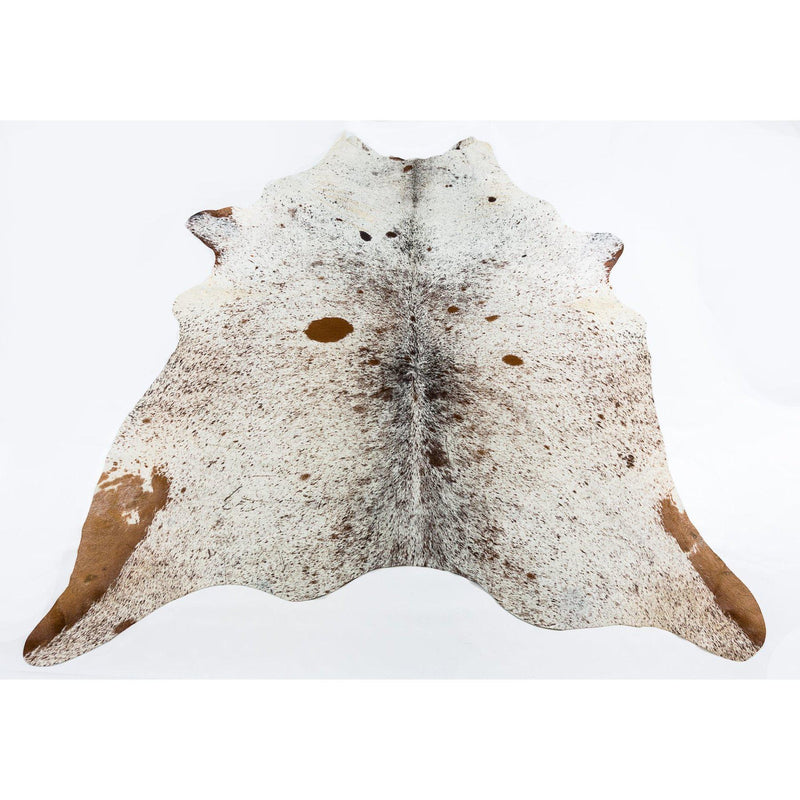 Speckled Brown Light - Brown & White Coloured Large Premium Cowhide Rug
