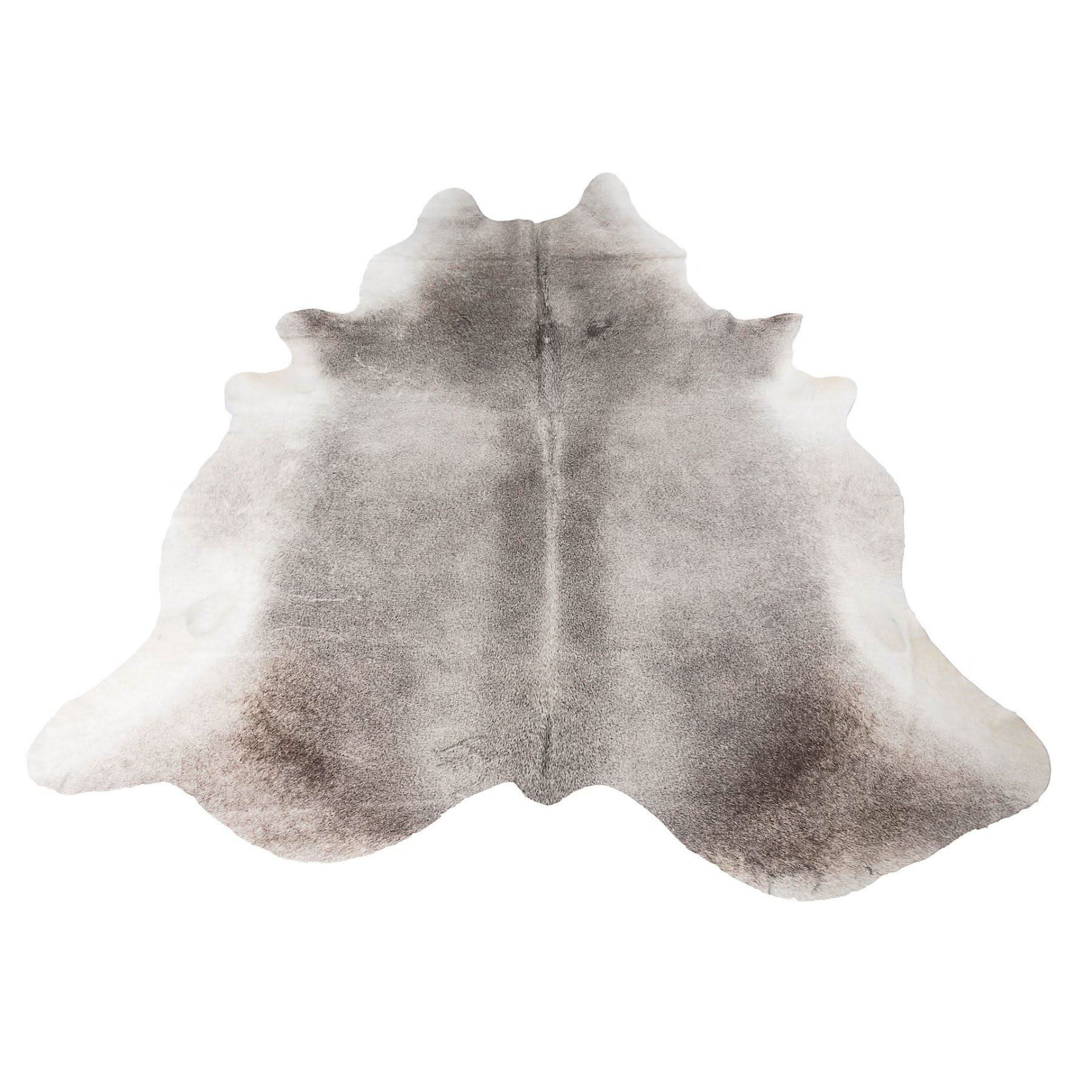 Grey and white natural sheepskin rug with soft wool texture displayed flat from above. - Yellow Earth Australia