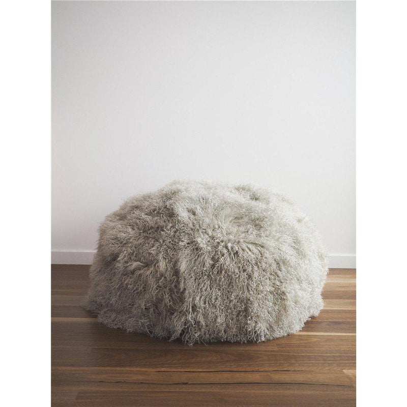 Mongolian Lambskin Bean bag - Oatmeal