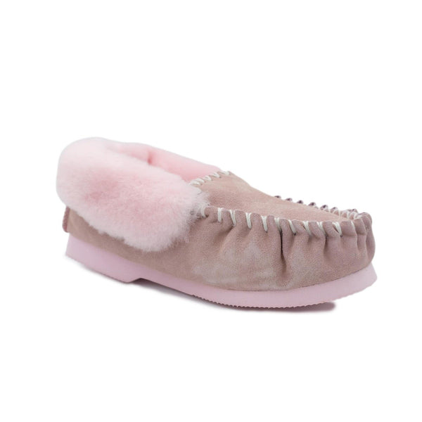 Traditional Men's/Women's Sheepskin Moccasins UGGs - Pink, Purple, Limited Sizes [Clearance]