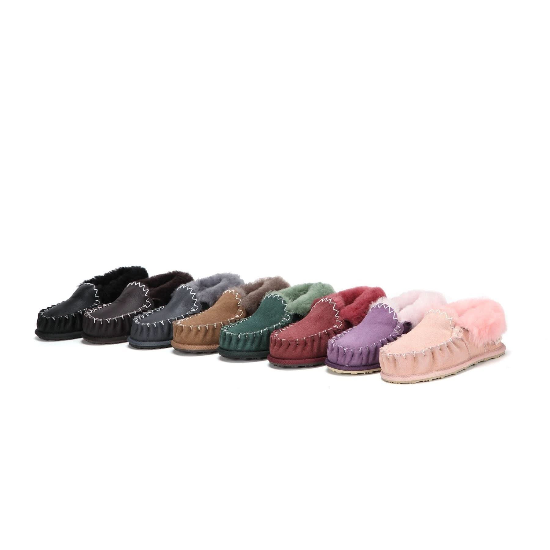 Moccasin - 100% Australian Sheepskin Suede UGG Slippers [Clearance] - Yellow Earth Australia