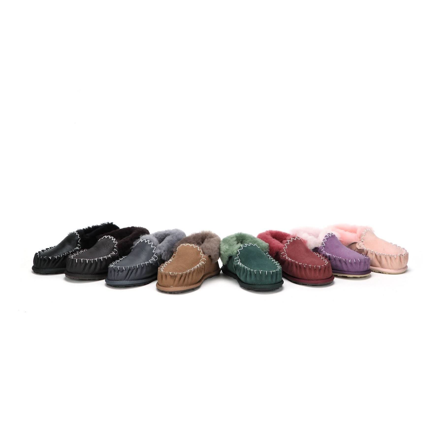 Moccasin - 100% Australian Sheepskin Suede UGG Slippers [Clearance] - Yellow Earth Australia