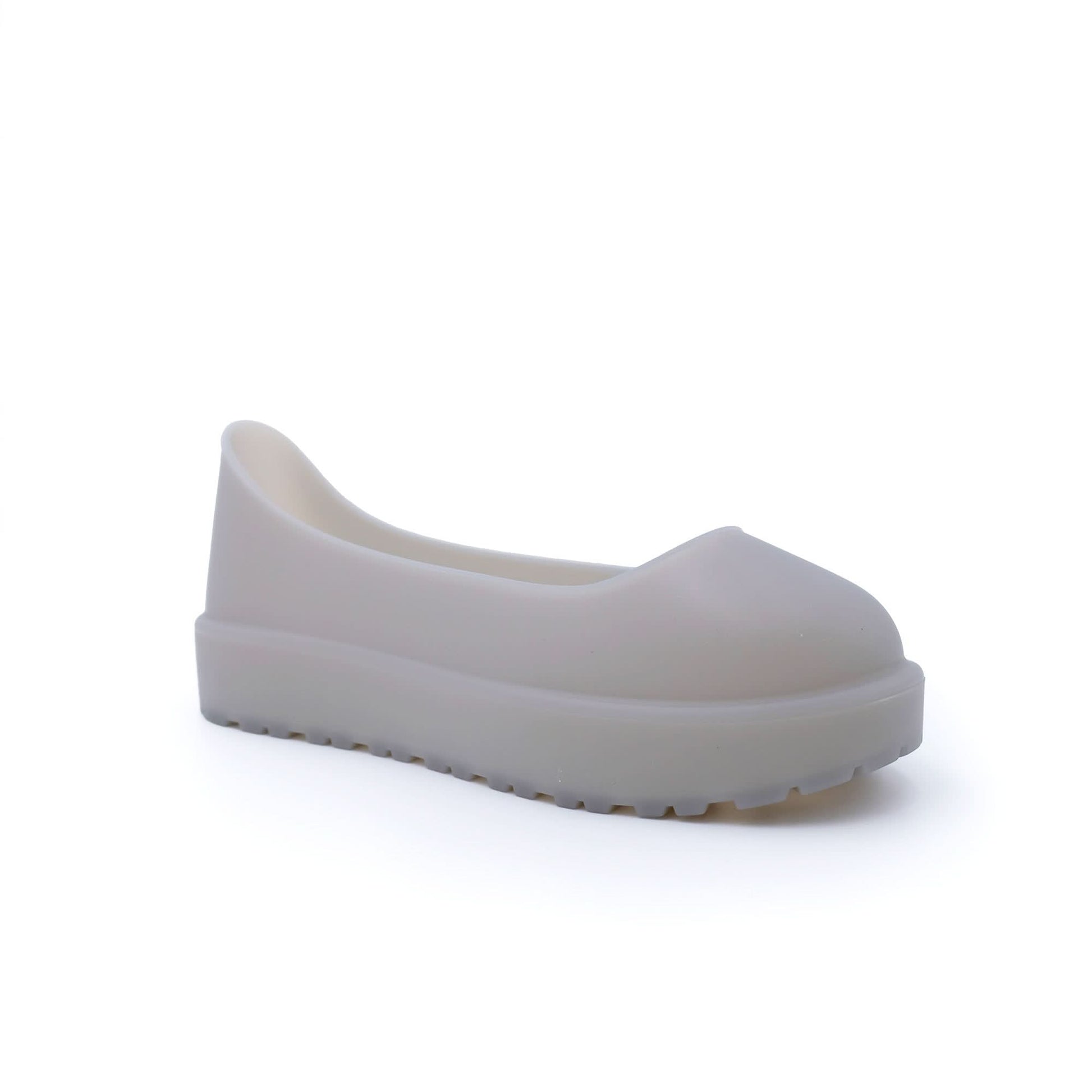 White chunky platform clog made from soft rubber material, side view. - Yellow Earth Australia