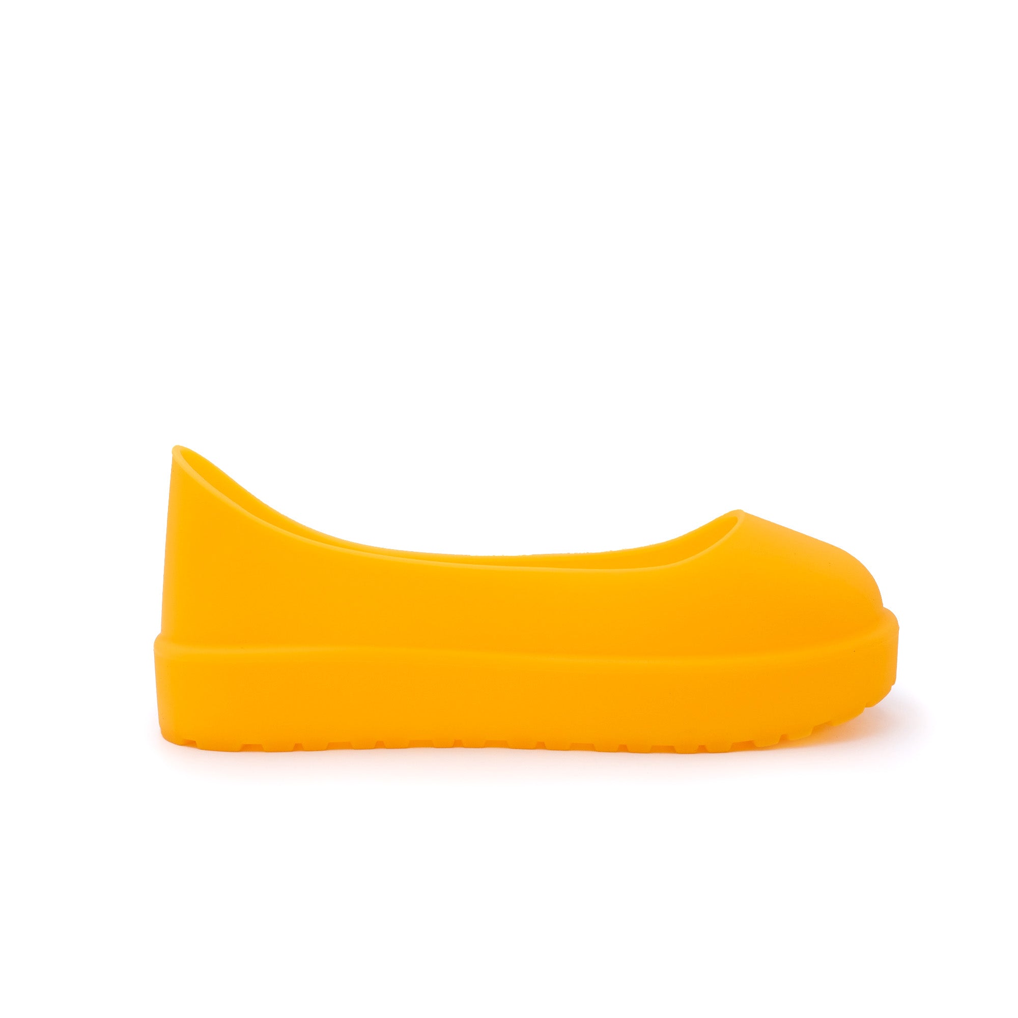 Yellow sheepskin wool slipper viewed from the side on white background. - Yellow Earth Australia