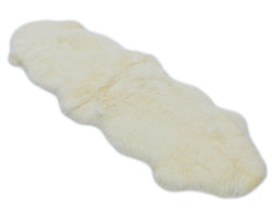 Ivory - Double Length (180 x 65cm) - Long Wool Sheepskin Rug - Australian Merino Sheepskin