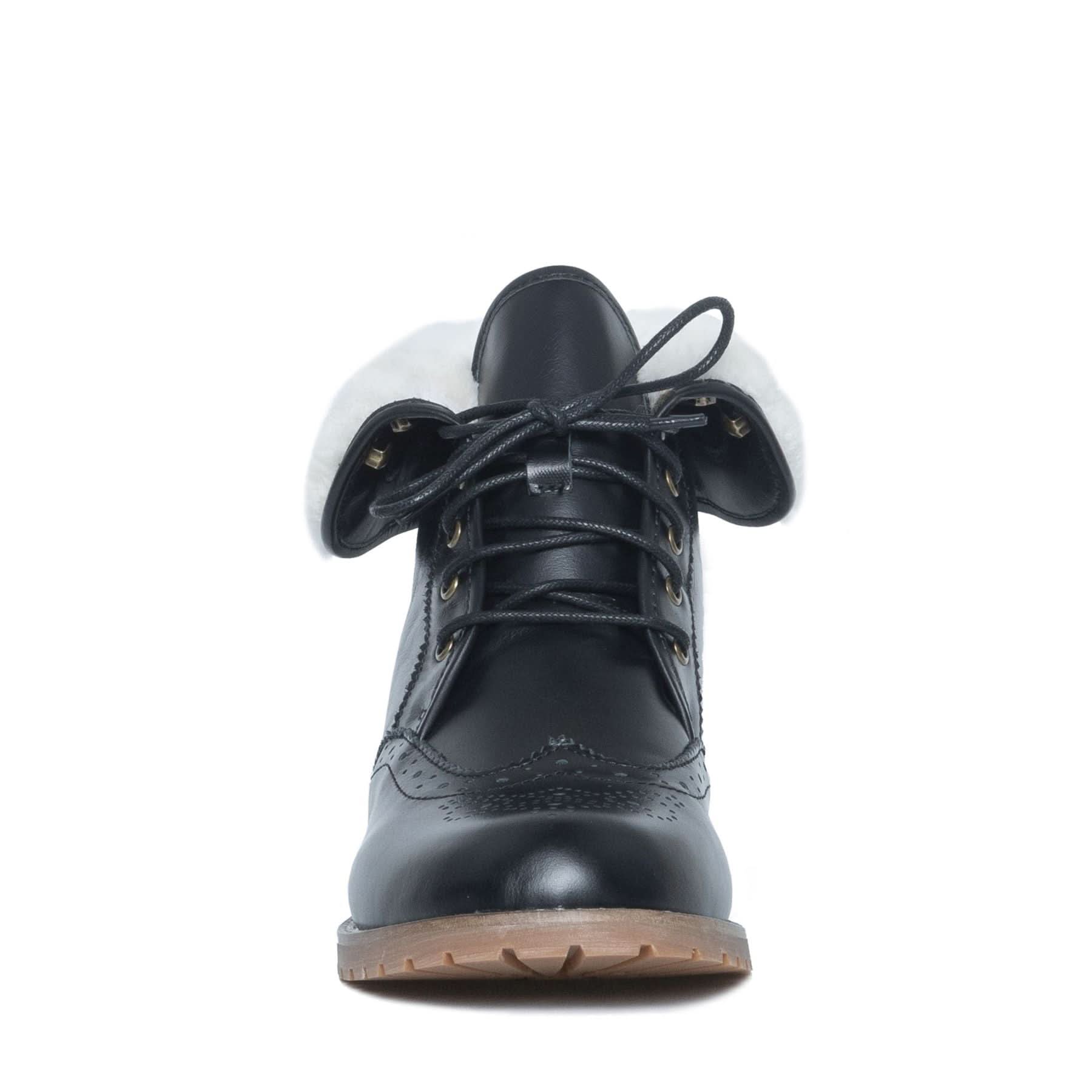 Alice - Lace-up Leather Boot - Yellow Earth Australia