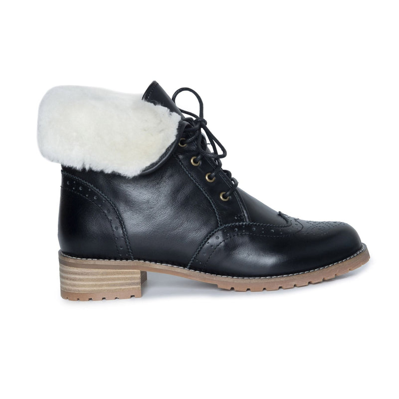 Alice - Lace-up Leather Boot - Yellow Earth Australia