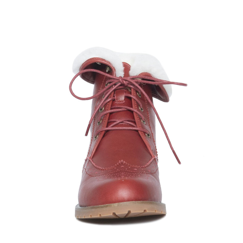Alice - Lace-up Leather Boot - Yellow Earth Australia