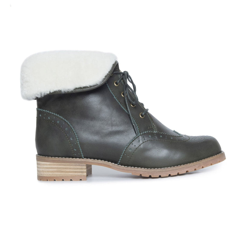 Alice - Lace-up Leather Boot - Yellow Earth Australia