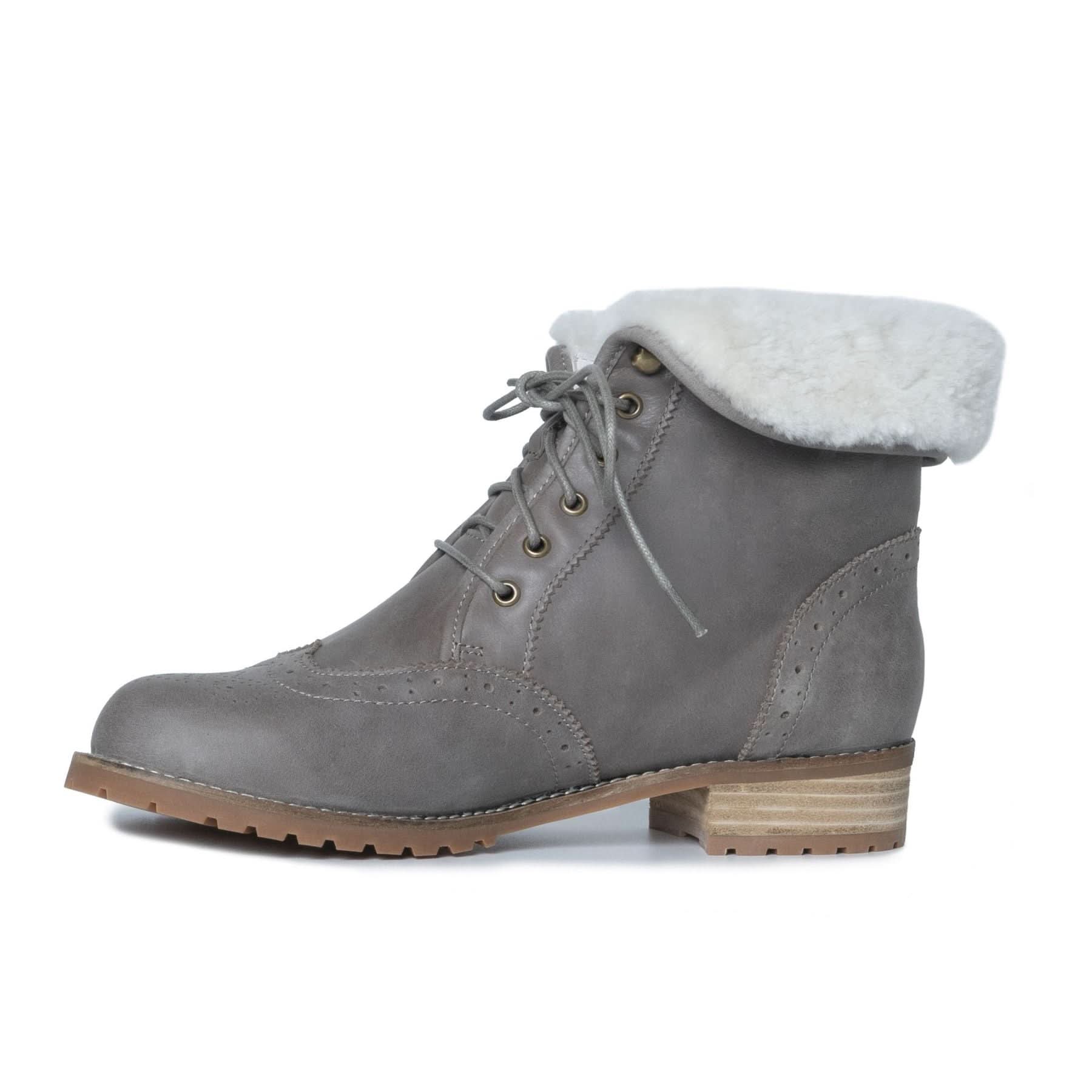 Alice - Lace-up Leather Boot - Yellow Earth Australia