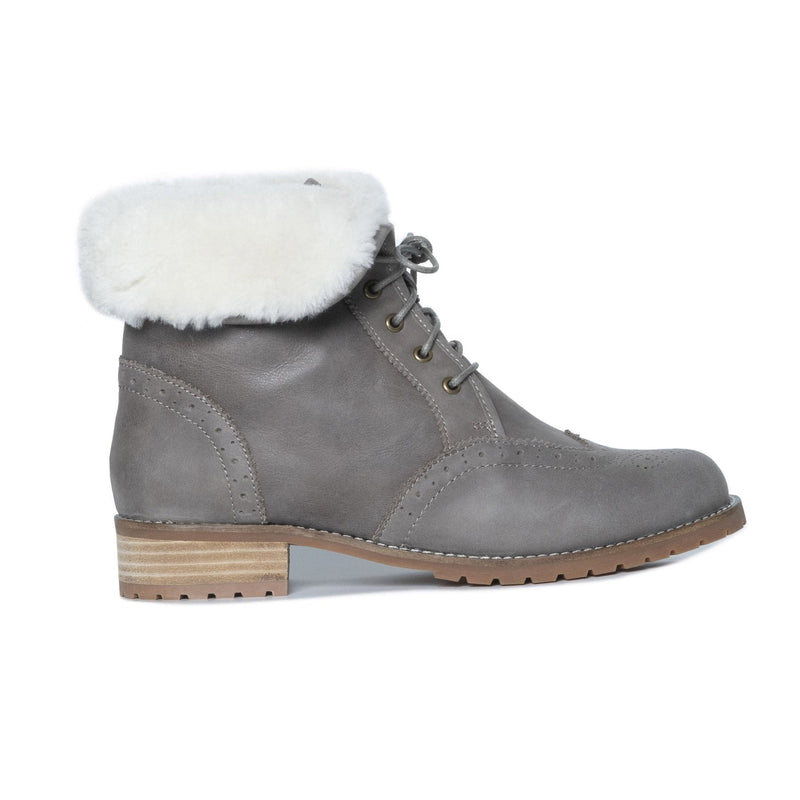 Alice - Lace-up Leather Boot - Yellow Earth Australia