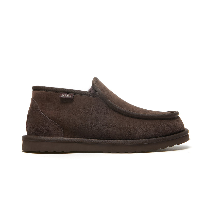 Archie - Men's Classic Australian Sheepskin Ankle Height Slipper - Yellow Earth Australia