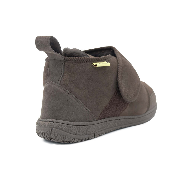 Argyle v2 - Hook & Loop Strap Medical Sheepskin Boot - Black Sheep Australia Healthcare Range - Yellow Earth Australia