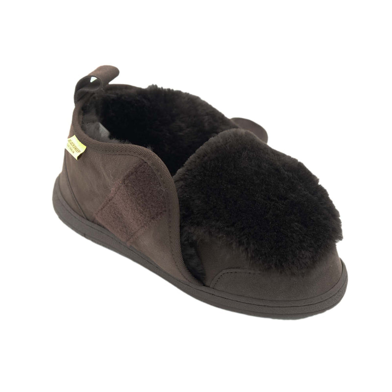 Argyle v2 - Hook & Loop Strap Medical Sheepskin Boot - Black Sheep Australia Healthcare Range - Yellow Earth Australia