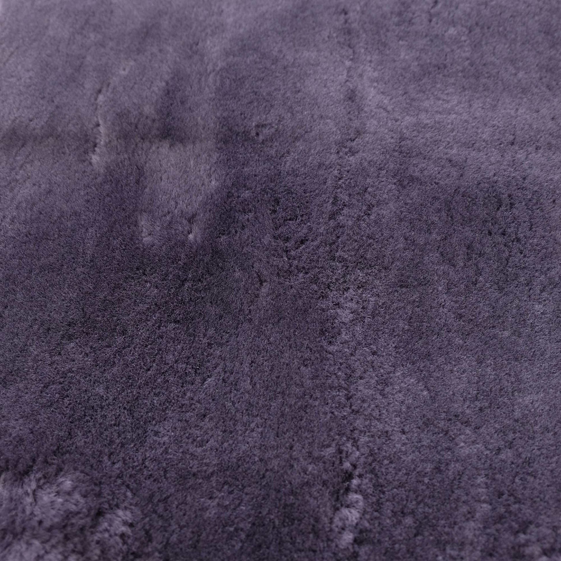 Soft purple sheepskin rug with plush wool texture, top-down view. - Yellow Earth Australia