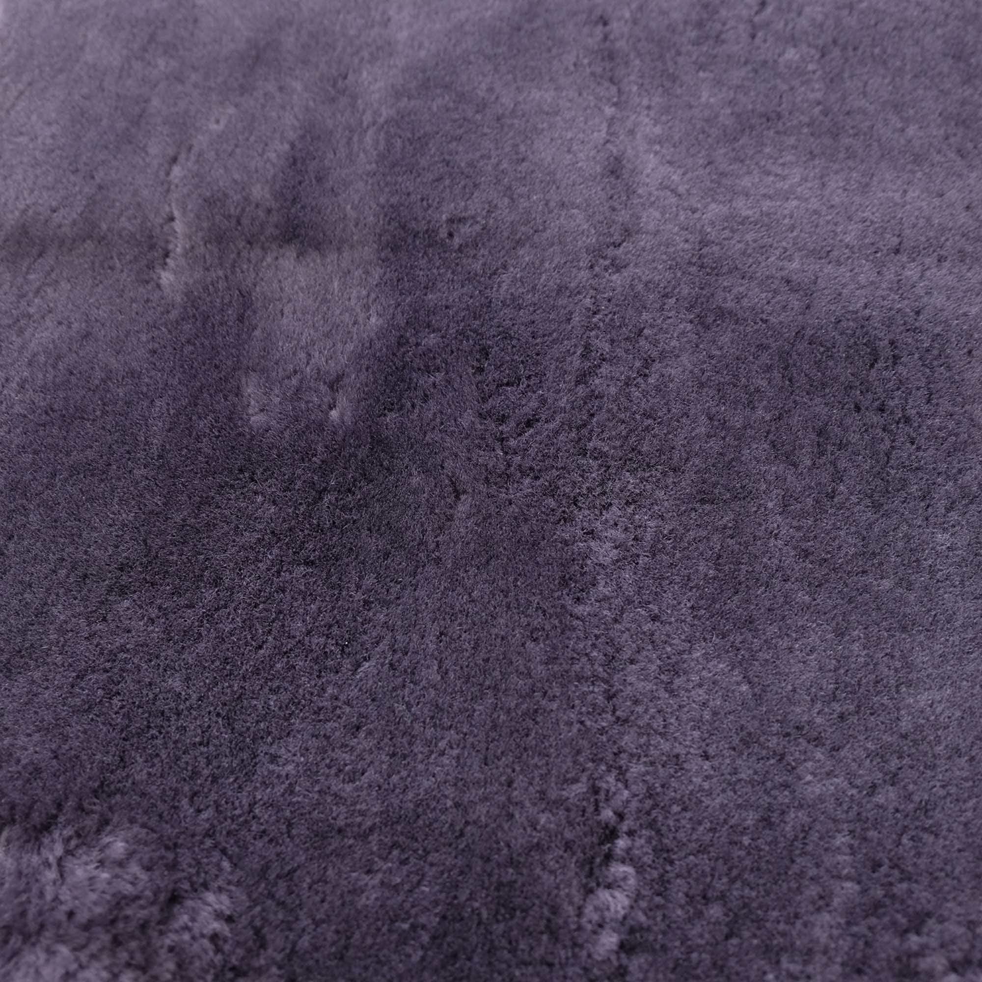 Soft purple sheepskin rug with plush wool texture, top-down view. - Yellow Earth Australia