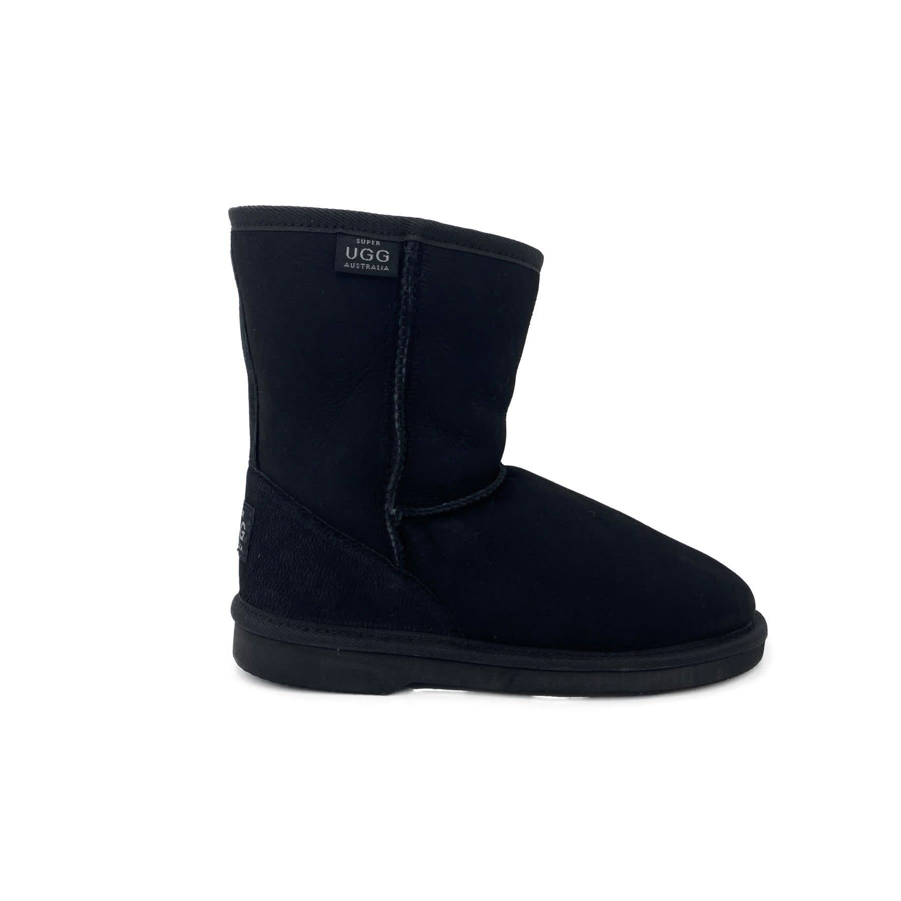 Mandurah - Classic Ugg Boots for Big Kids - BLACK / 1 - Shoes Yellow Earth Australia
