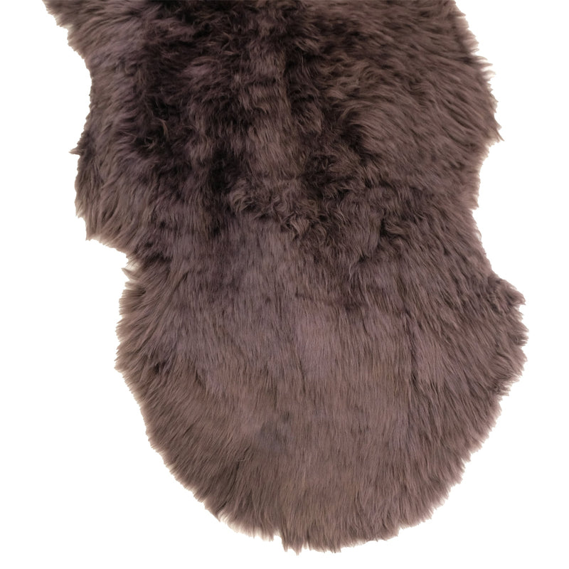 Chocolate - Super Double Length (210-220x65cm) - Long Wool Sheepskin Rug - Australian Merino Sheepskin