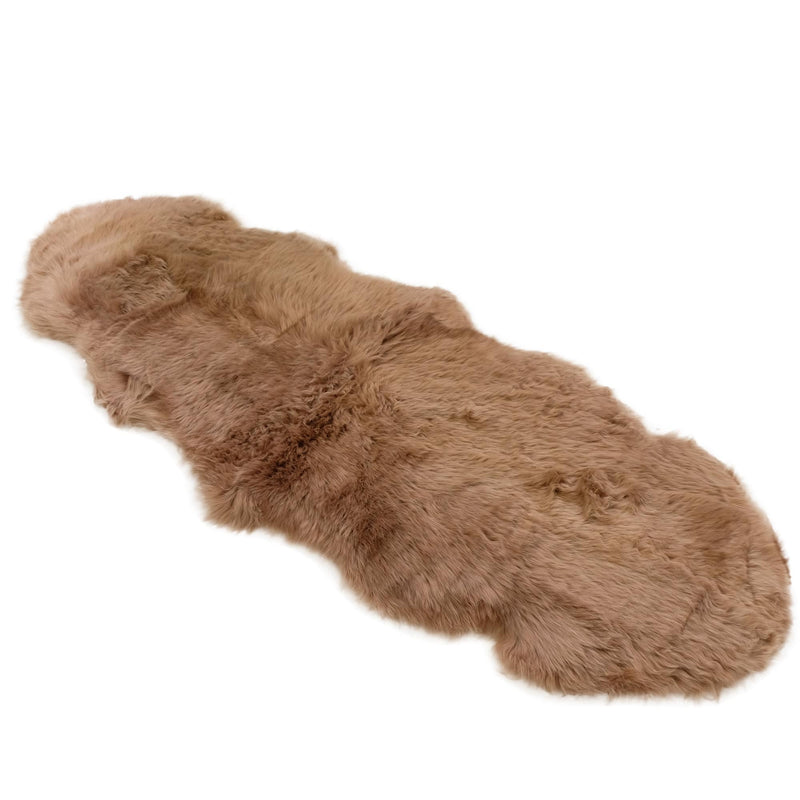 Toffee - Double Length (180 x 65cm) - Long Wool Sheepskin Rug - Australian Merino Sheepskin