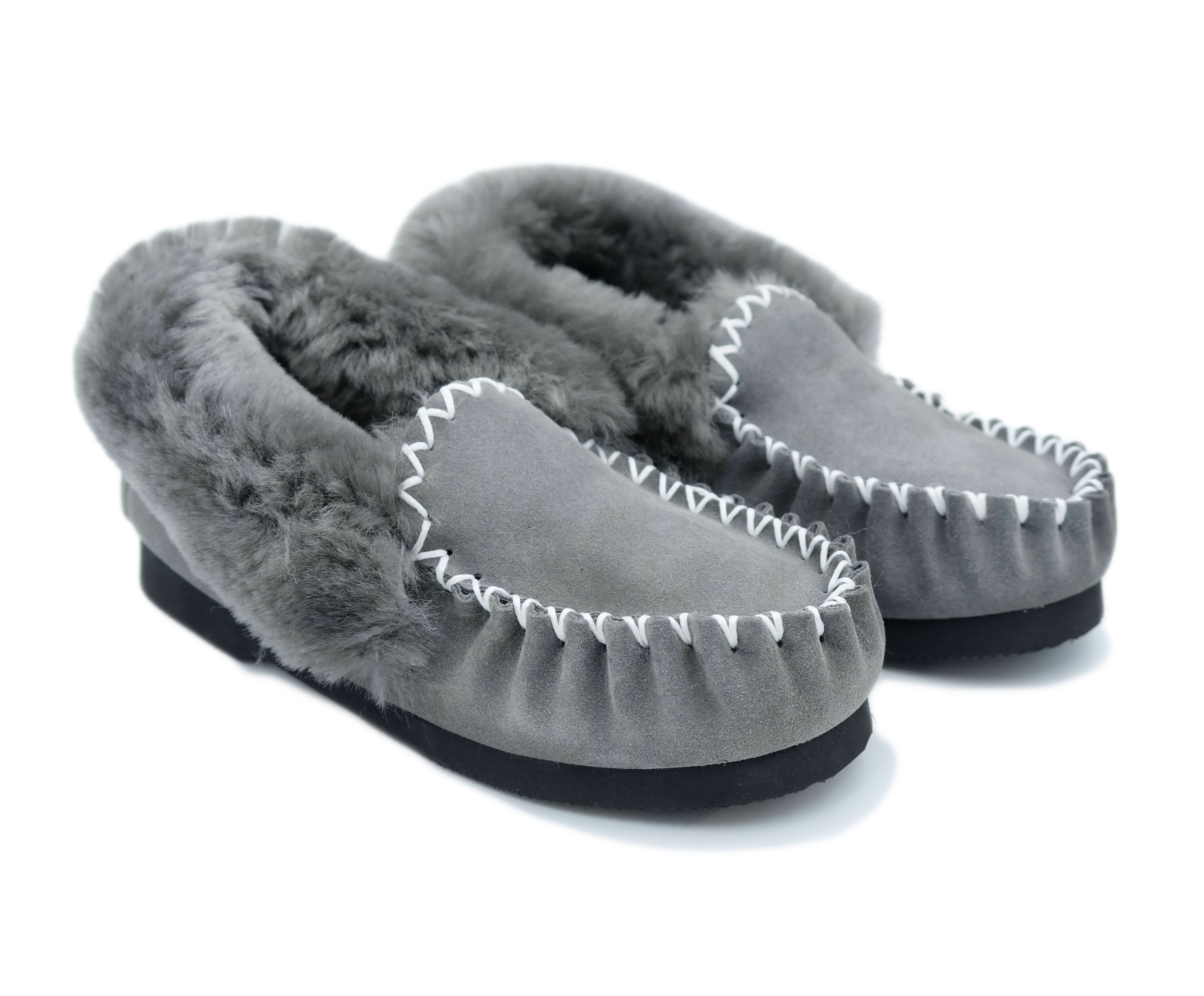 Traditional Sheepskin Moccasins - Men’s, Women’s, 100% Australian Sheepskin UGG Slippers - Yellow Earth Australia