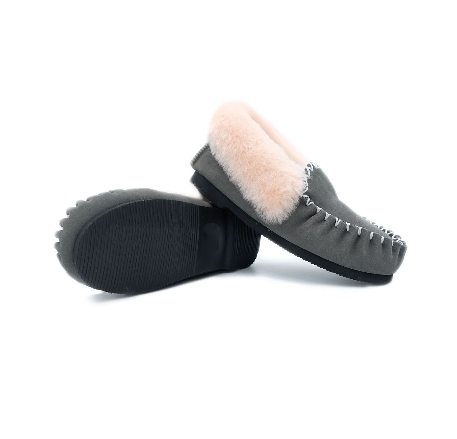 Traditional Sheepskin Moccasins - Men’s, Women’s, 100% Australian Sheepskin UGG Slippers - Yellow Earth Australia