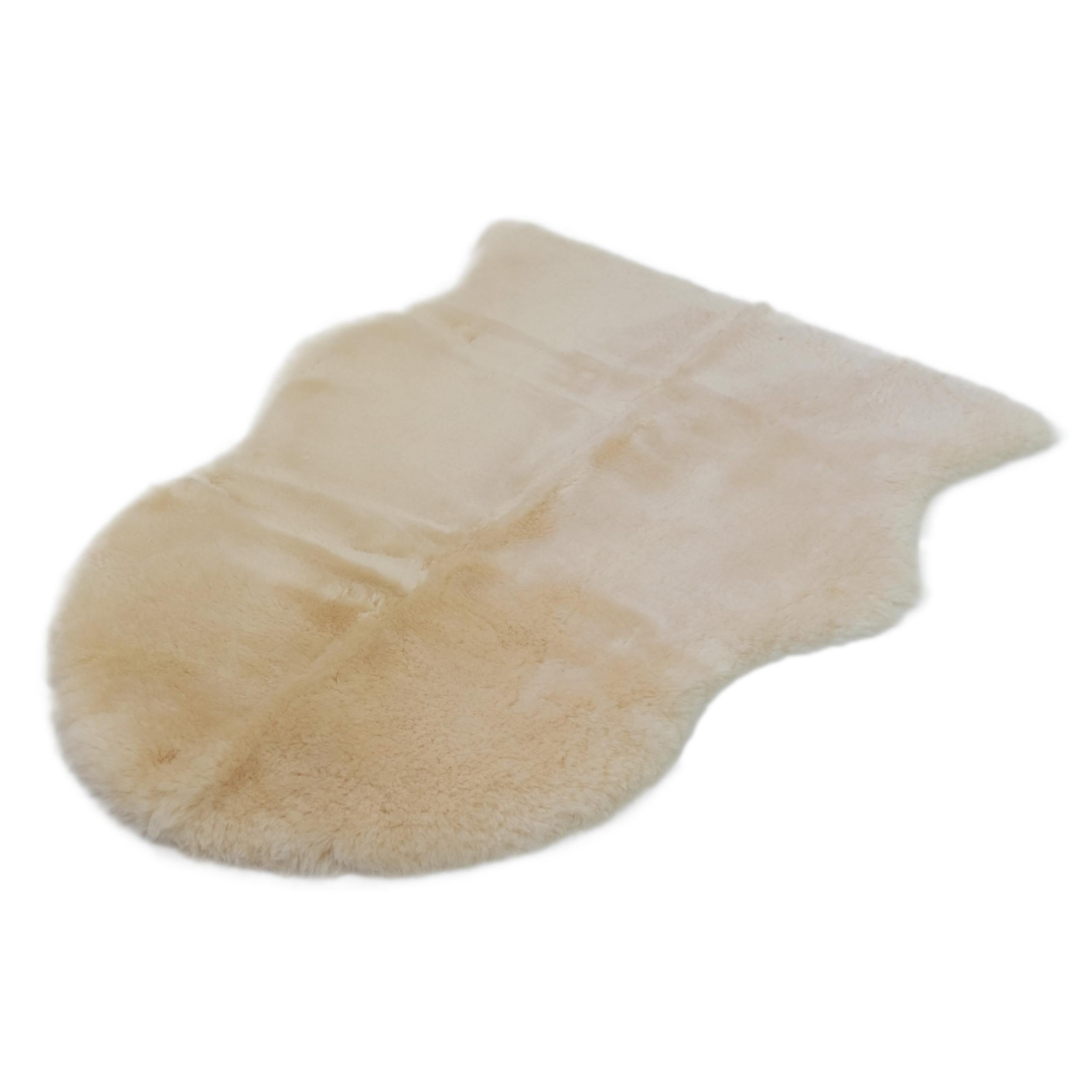 Baby Lambskin Rug Natural Ivory Australian Merino Yellow Earth